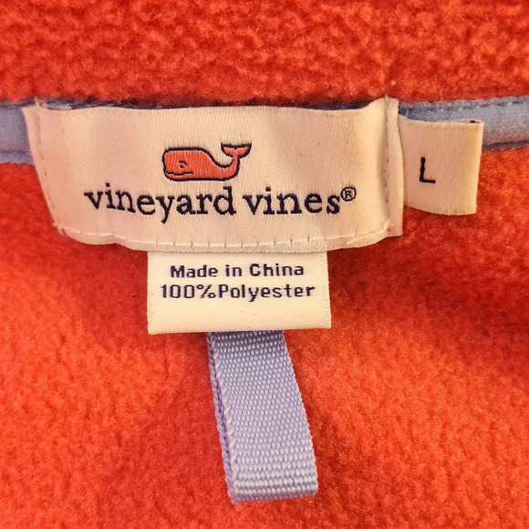 Vineyard Vines Women Large Full Zip Fleece Vest Hiking‎ Camping Outdoor Pockets - Picture 10 of 13